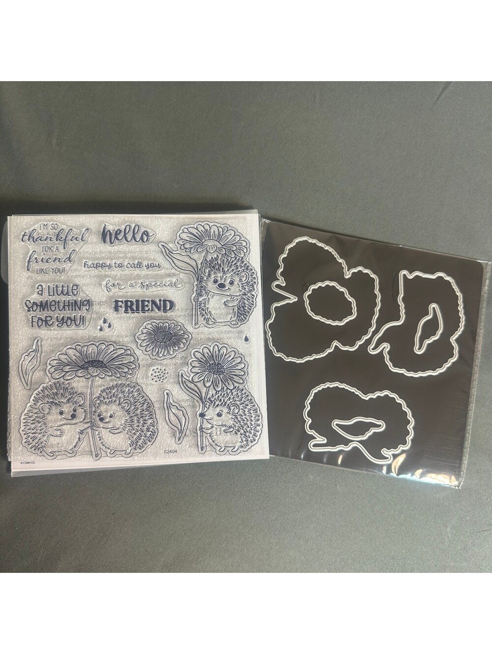 Close To My Heart Z7148 Little Hedgehogs Acrylic Stamp and Thin Cut Set